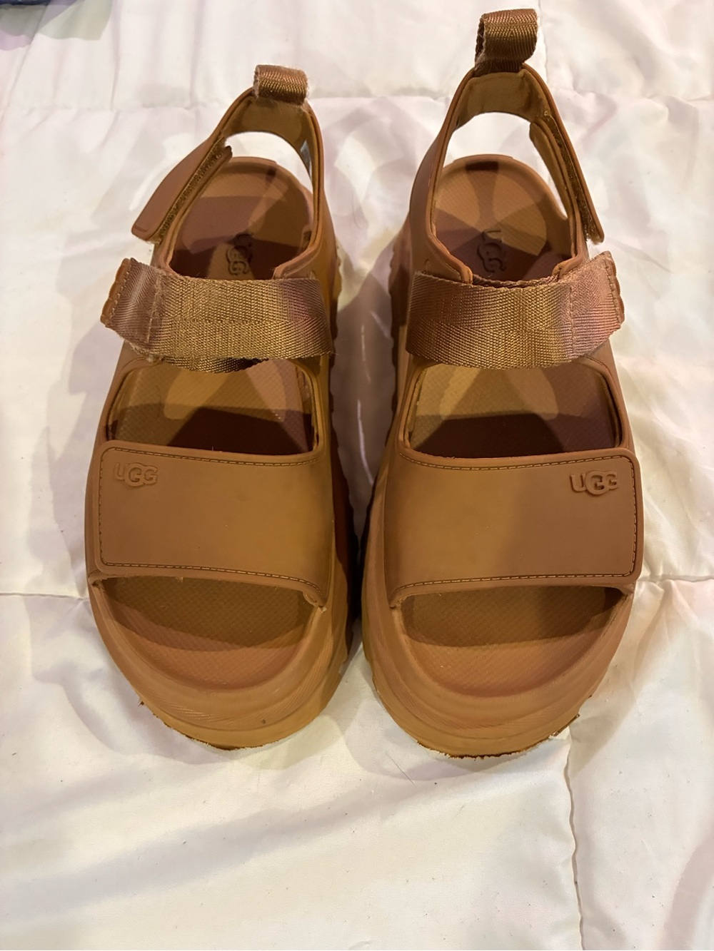 UGG Goldenglow Brown Strappy Sandals
